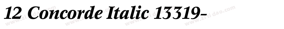 12 Concorde Italic 13319字体转换
